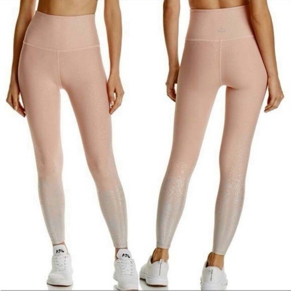 Beyond Yoga Shimmering Pink Leggings